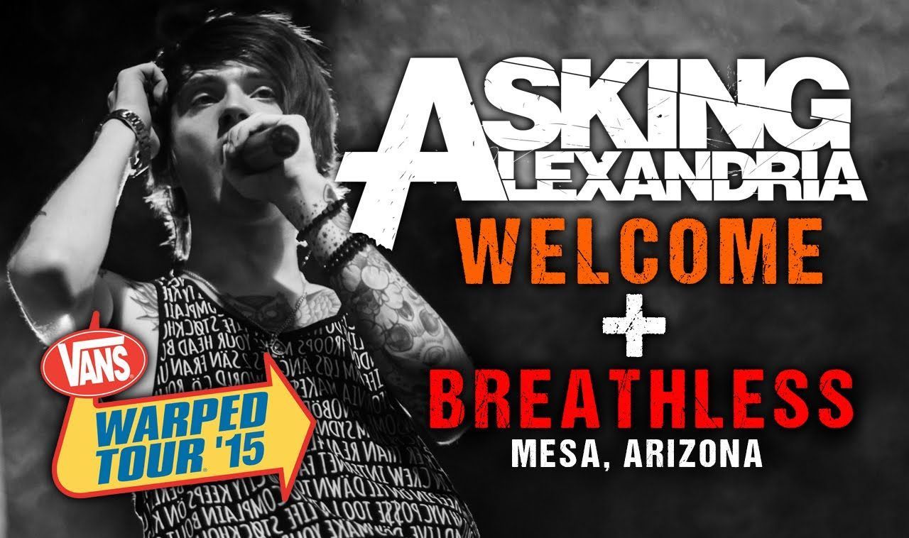 Asking Alexandria - "Welcome" & "Breathless" (with Denis Stoff) LIVE! Vans Warped Tour 2015